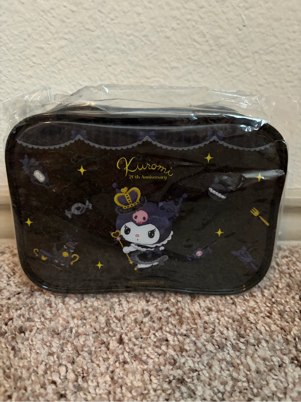 Sanrio Kuromi Black and Purple Travel Pouch
